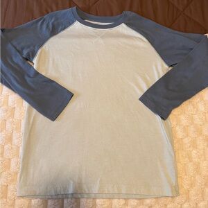 Wrangler Kids Long Sleeve Raglan Tee - Blue and light blue